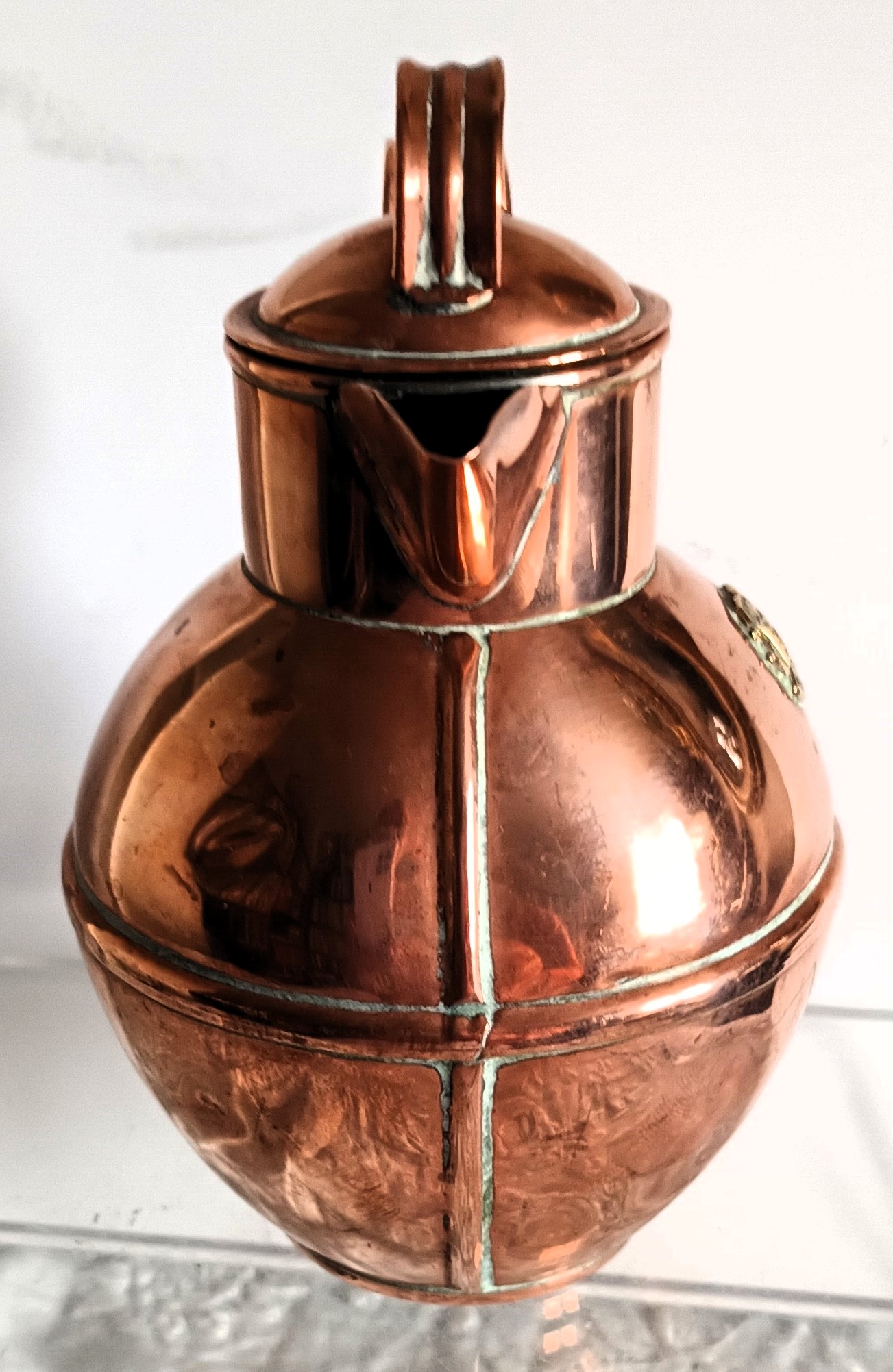 Antique English Victorian Copper Half Pint Guernsey Milk Can - Image 4